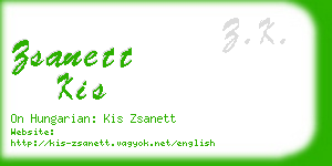 zsanett kis business card